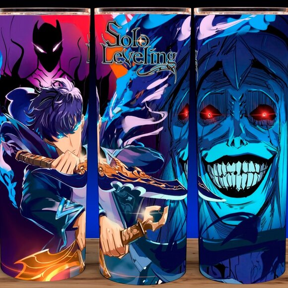 Solo Leveling Sung Jin Woo Statue of God Anime Collection Cup Mug Tumbler 20oz - Picture 1 of 3